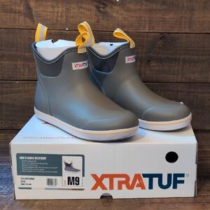 XTRATUF Men's Gray Ankle Deck Boots